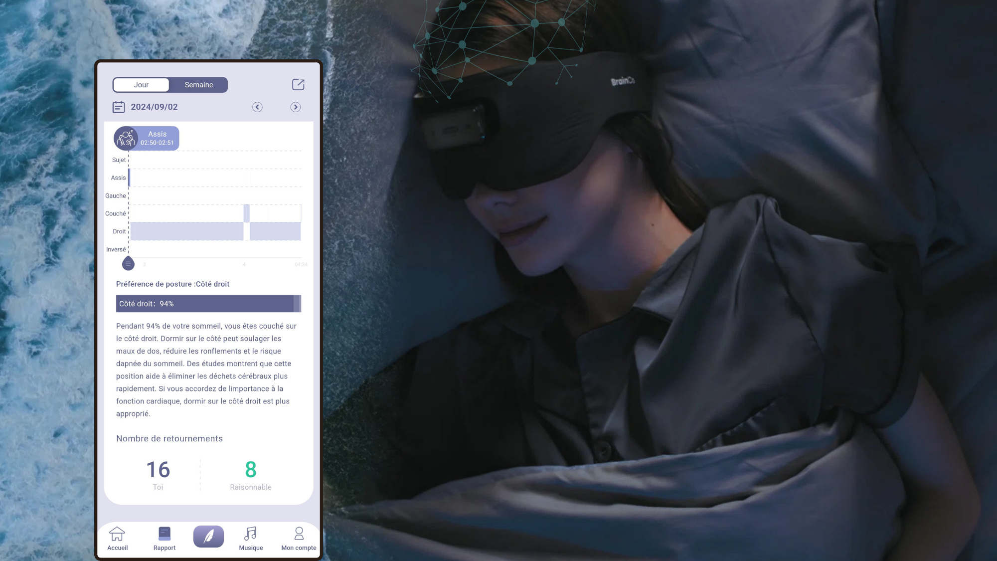 Appareil surveillance sommeil